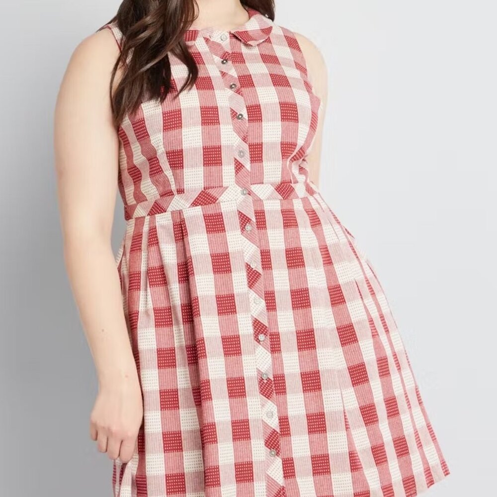 Modcloth - Broadcast Coordinator Sleeveless Shirt Dress